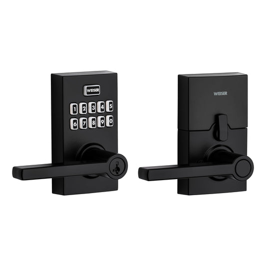 Weiser Smartcode 10 Matte Black Keyless Entry Door Lock with Handle/Deadbolt Lock, Keypad Door Lock with Auto Lock, Up to 30 User Codes, Electronic Door Handles/Door Locks for Entry Door & Garage 🍁 All In One Marketplace Canada