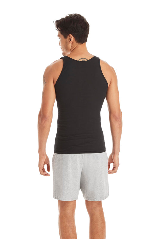 Hanes Mens ComfortSoft 6 Pack FreshIQ Tagless A-Shirts Undershirt, BLACK, Large US 🍁 All In One Marketplace Canada