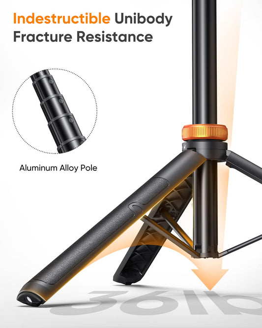 EUCOS 62" Phone Tripod, Tripod for iPhone & Selfie Stick with Remote, Extendable Cell Phone Stand & Travel Tripod, Solidest Tripod for Phone Compatible with iPhone/Android 🍁 All In One Marketplace Canada