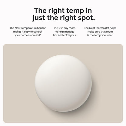 Google Nest Temperature Sensor (2nd Gen) - Porcelain - 1-Pack 🍁 All In One Marketplace Canada