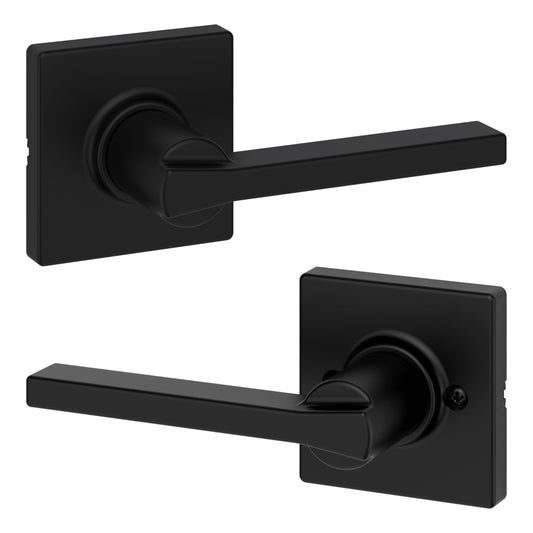 Weiser Casey Matte Black Door Handle, Reversible Passage Lever, Interior Door Handles for Hall and Closet Door, Non-locking Hall/Closet Door Handles, Modern Home Décor 🍁 All In One Marketplace Canada