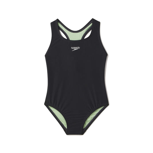 Speedo Girl's Swimsuit One Piece Closed Racerback, 2023 Anthracite, 12 🍁 All In One Marketplace Canada