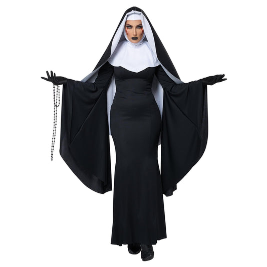Bad Habit Gothic Nun Adult Halloween Costume XS size 4-6