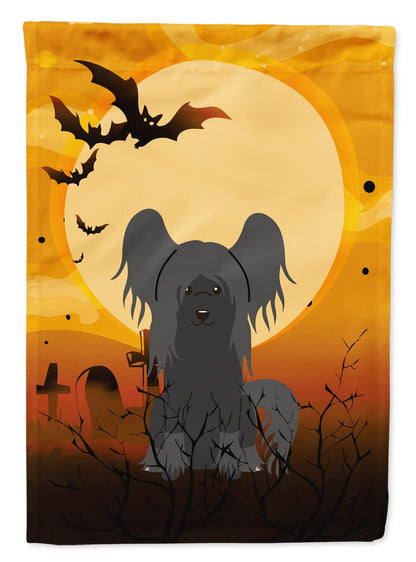 Caroline's Treasures BB4378GF Halloween Chinese Crested Black Flag Garden Size, Small, Multicolor