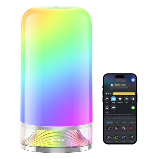 Govee RGBIC Smart Table Lamp 2, Touch Bedside Lamps Work with Matter, Alexa, LED Desk Light with Music Sync and 64 Scene Modes, Color Changing Lamp for Bedroom Decor, Living Room Dimmable Night Light 🍁 All In One Marketplace Canada