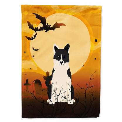Caroline's Treasures BB4295CHF Halloween Russo-European Laika Spitz Canvas House Size Flag, Large, Multicolor