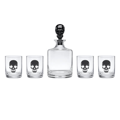 Oneida Vintro Halloween Skeleton 5-Piece Whiskey Glass Set