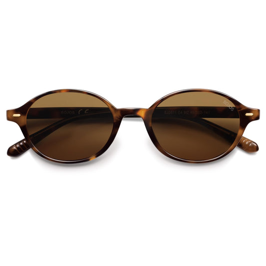 SOJOS Retro Oval Round Polarized Sunglasses Womens Mens, Small Chic Vintage Trendy Sunnies SJ2611, Brown tortoise/Brown 🍁 All In One Marketplace Canada