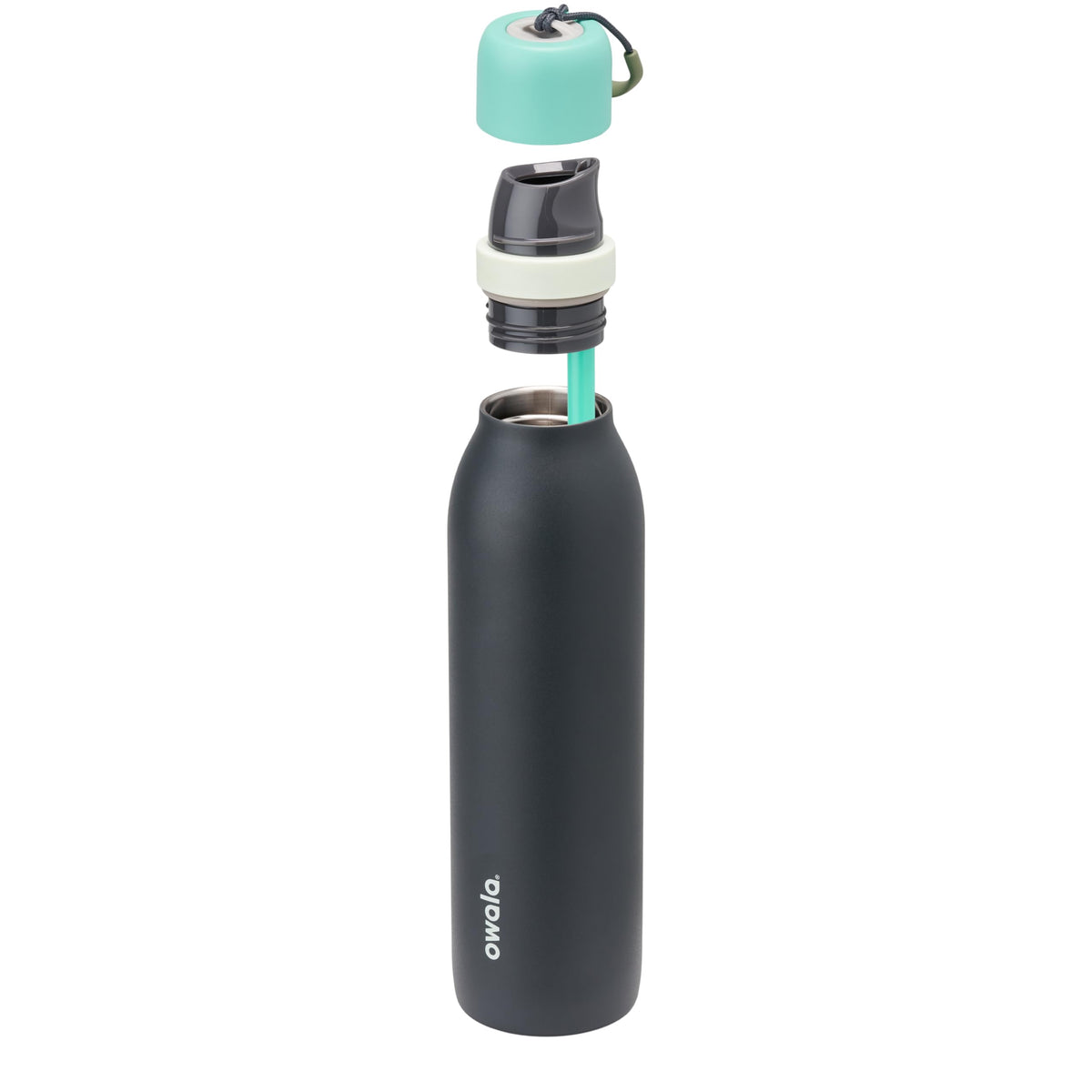 Owala FreeSip Twist Insulated Stainless Steel Water Bottle with Straw for Sports and Travel, BPA-Free, 24-oz, Blue/Grey (Foggy Tide) 🍁 All In One Marketplace Canada