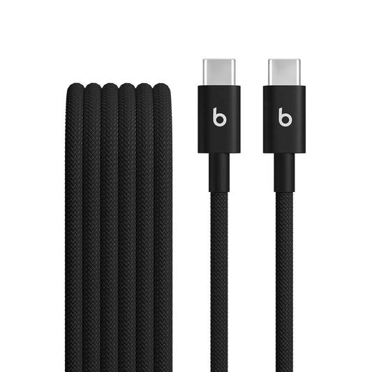 Beats USB-C to USB-C Woven Cable Fast Charging Durable/Tangle-Free Compatible Charger for Apple & Android Devices (1.5 m) - Bolt Black 🍁 All In One Marketplace Canada