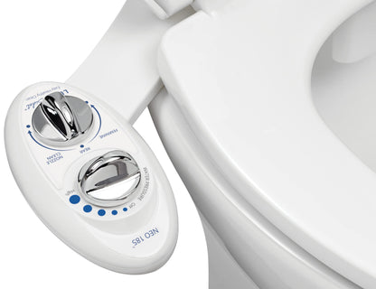LUXE Bidet NEO 185 - Dual Nozzle, Self-Cleaning, Non-Electric Bidet Attachment for Toilet Seat, Adjustable Water Pressure, Rear & Feminine Wash (White) 🍁 All In One Marketplace Canada
