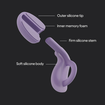 Loop Dream – Silicone/Memory Foam Earplugs for Sleep Comfort | Comfortable Ear Plugs for Muffling Snoring & Sleeping | Customized Fit | 27dB (SNR) Noise Reduction 🍁 All In One Marketplace Canada