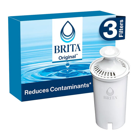 Brita Standard Replacement Filter, Reduces Contaminants while keeping healthy minerals, Certified by WQA to reduce Chlorine for improved taste, Made without BPA, Replace after 151 litres, 3 Count 🍁 All In One Marketplace Canada