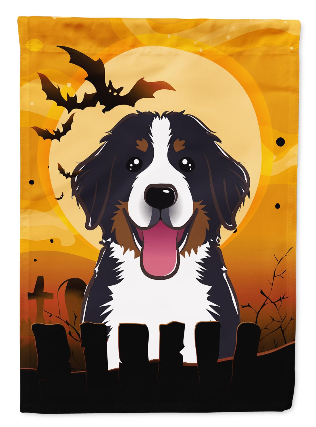 Caroline's Treasures BB1795GF Halloween Bernese Mountain Dog Flag Garden Size, Small, Multicolor