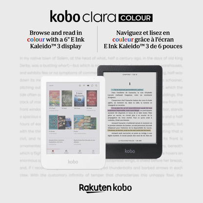 Kobo Clara Colour | Colour eReader | 6” Glare-Free Colour E Ink Kaleido 3 Display | Dark Mode Option | Waterproof | Audiobooks | 16GB of Storage (White) 🍁 All In One Marketplace Canada