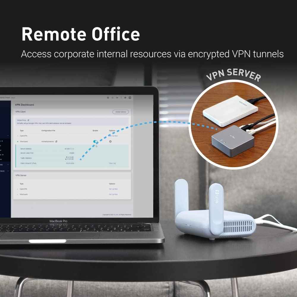 GL.iNet GL-MT3000 (Beryl AX) Pocket-Sized Wi-Fi 6 Wireless Router WiFi, Travel WiFi Router, Portable Internet Router & Wireless Access Point, VPN router for Public WiFi/Business/Moblie/RV/Cruise/Plane 🍁 All In One Marketplace Canada
