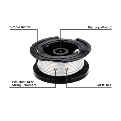 BLACK+DECKER Trimmer Line Replacement Spool, Autofeed 30 ft, 0.065-Inch, 2-Pack (AF-100-2) 🍁 All In One Marketplace Canada