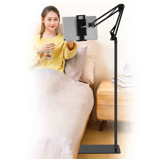 SAMHOUSING Tablet Floor Stand, Adjustable Universal 360-degree Rotatable Metal Tablet Holder, Phone Stand for iPad/iPhoneX/iPad Pro or Other 4.7~12.9 Inch-Screen Devices (Black) 🍁 All In One Marketplace Canada