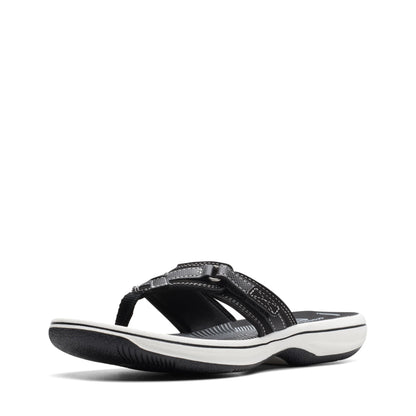 Clarks Women's Breeze Sea Flip-Flop, Black Synthetic, 10 🍁 All In One Marketplace Canada