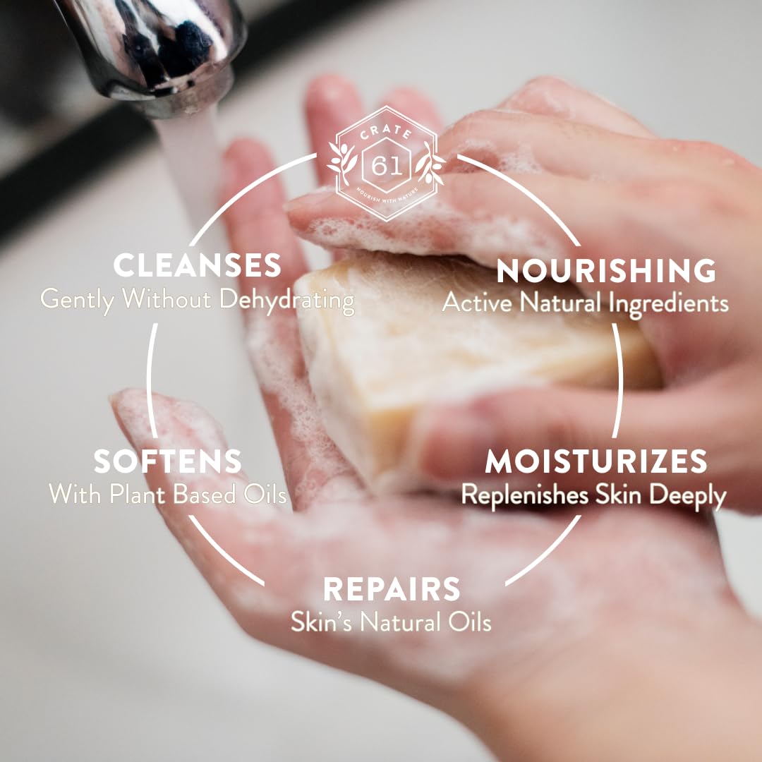 Crate 61, Vegan Natural Bar Soap, Handmade Soap With Premium Essential Oils, Cold Pressed Face And Body Bar Soap For Men And Women 6 Pack (Most Popular) 🍁 All In One Marketplace Canada