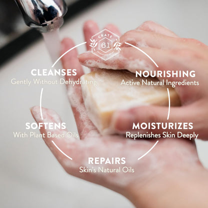 Crate 61, Vegan Natural Bar Soap, Handmade Soap With Premium Essential Oils, Cold Pressed Face And Body Bar Soap For Men And Women 6 Pack (Most Popular) 🍁 All In One Marketplace Canada