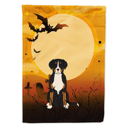 Caroline's Treasures BB4303CHF Halloween Greater Swiss Mountain Dog Flag Canvas House Size, Large, Multicolor