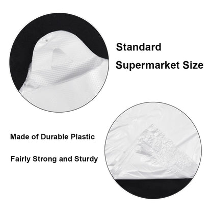 T Shirt Bags Plastic Grocery Bags with Handles for Merchandise and Supermarket, Bolsas De Plastico Para Negocio, 12 x 20 Inch (White, 200Pcs) 🍁 All In One Marketplace Canada
