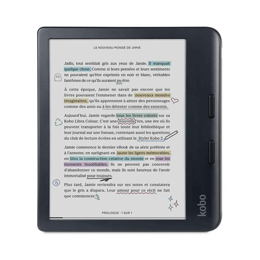 Kobo Libra Colour | eReader | 7” Glare-Free Colour E Ink Kaleido 3 Display | Dark Mode Option | Audiobooks | Waterproof | Black 🍁 All In One Marketplace Canada