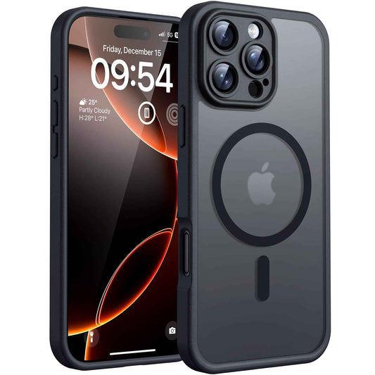 TOCOL Magnetic for iPhone 16 Pro Max Case, Upgraded Full Camera Protection, Fit for MagSafe, Rugged Phone Case for iPhone 16 Pro Max 6.9 Inch, Drop Protection, Anti-Scratch, Black 🍁 All In One Marketplace Canada