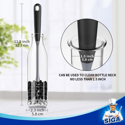 MR.SIGA Long Handle Bottle Brush, Cleaning Brush for Water Bottle, Glassware, 2 Pack 🍁 All In One Marketplace Canada