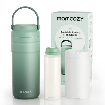 Momcozy Portable Breast Milk Cooler for Travel, 24H Ice-Free Cooling Breastmilk Storage Bottles 12oz Container, Leak Proof Outdoor Small Freezer, Baby Breastfeeding Essential Gift for New Moms 🍁 All In One Marketplace Canada
