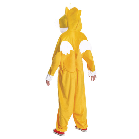 Disguise Sonic Tails Adult Costume, Official Sonic Movie 3 Halloween Costume with Headpiece, Adult Size S/M