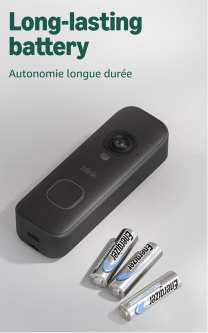 Blink Battery Doorbell 2K+ (newest model) — Wireless video doorbell, 2K resolution, enhanced audio. Required Sync Module not included – Add-On (Black) 🍁 All In One Marketplace Canada
