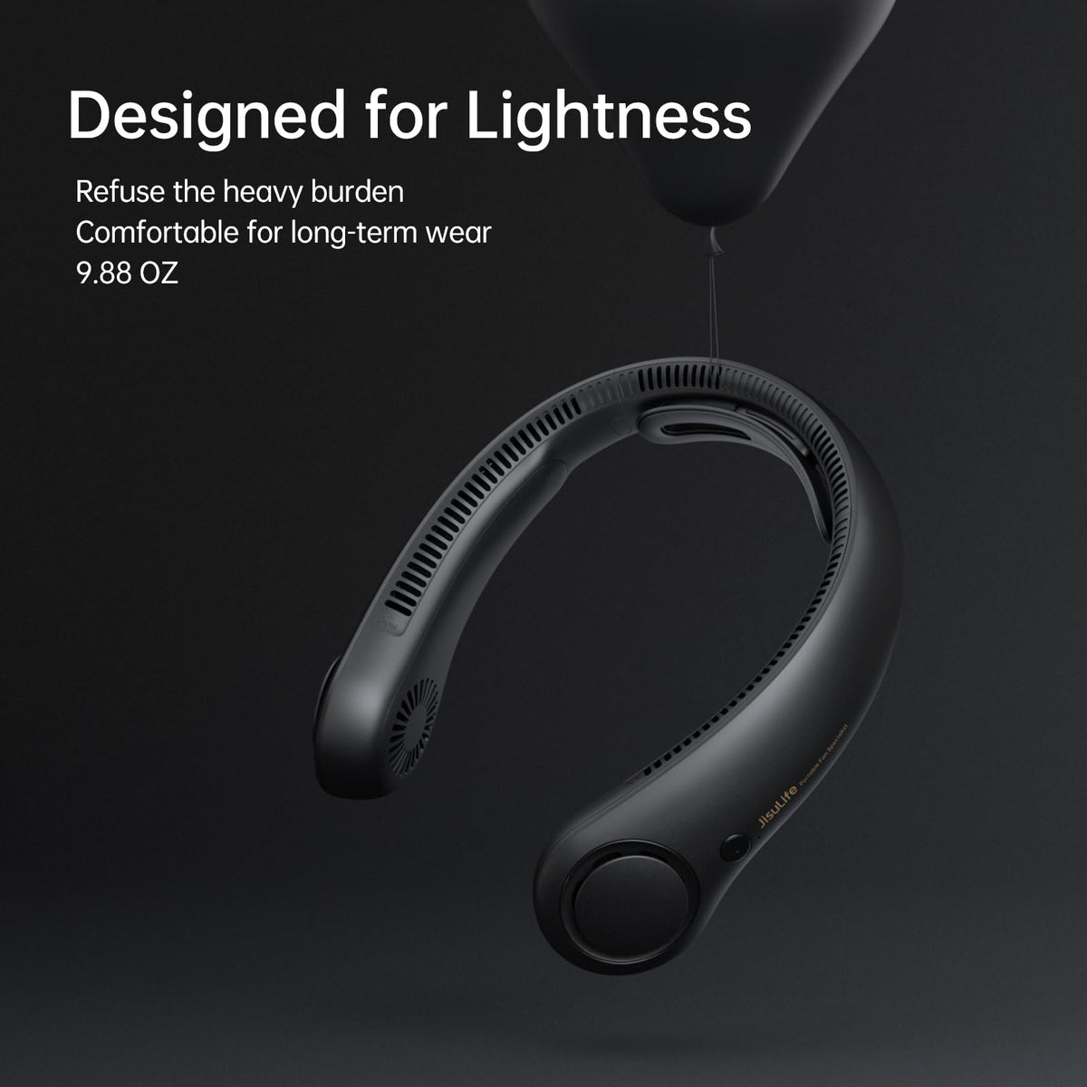 JISULIFE Portable Neck Fan Upgraded, Neckbrace Personal Hands Free, 5 Speed Gears Adjustment, 5000 mAh Wearable Bladeless Quiet Rechargeable for Outdoor Indoor, Gifts for Women Men- Black 🍁 All In One Marketplace Canada