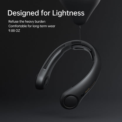 JISULIFE Portable Neck Fan Upgraded, Neckbrace Personal Hands Free, 5 Speed Gears Adjustment, 5000 mAh Wearable Bladeless Quiet Rechargeable for Outdoor Indoor, Gifts for Women Men- Black 🍁 All In One Marketplace Canada