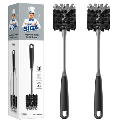 MR.SIGA Long Handle Bottle Brush, Cleaning Brush for Water Bottle, Glassware, 2 Pack 🍁 All In One Marketplace Canada