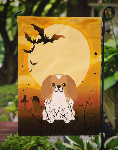 Caroline's Treasures BB4369GF Halloween Pekingnese Red White Flag Garden Size, Small, Multicolor