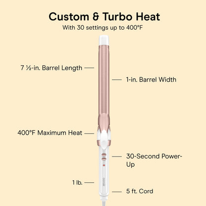Conair Double Ceramic Long Barrel 1-Inch Curling Iron, 1.0" Barrel Produces Classic Curls – for use on Medium and Long Hair, Hair Curler 🍁 All In One Marketplace Canada