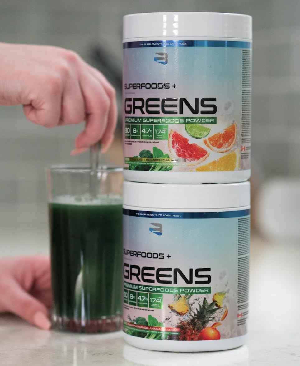 Believe Supplements Superfoods+Greens - Superfood Blend | Boost Energy, Immunity, and Digestion | Rich in Antioxidants & Essential Nutrients! (30 Servings (Pack of 1), Pineapple Mango) 🍁 All In One Marketplace Canada