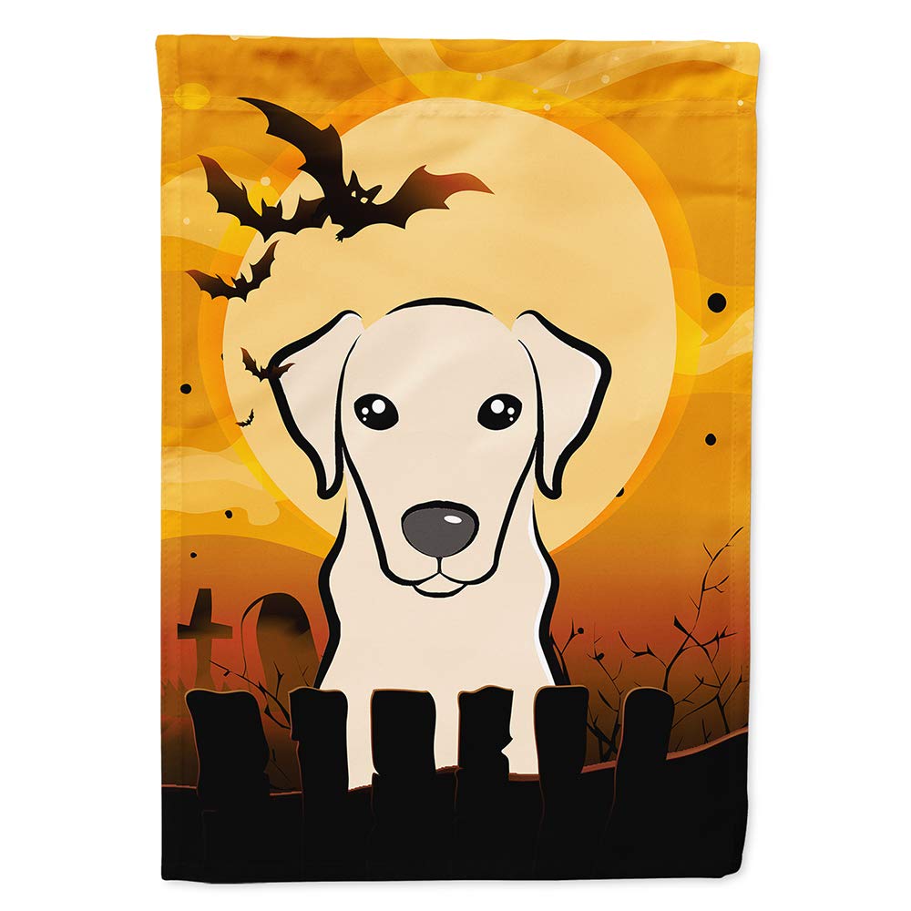 Caroline's Treasures BB1780CHF Halloween Yellow Labrador Canvas House Size Flag, Multicolor, Large