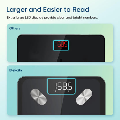 Etekcity Body Fat Scale Smart BMI Scale, Smart Weighing Scale , Bluetooth Electronic Body Analyzer Machine, Accurate Machine, 400lb Black ESF-551 🍁 All In One Marketplace Canada