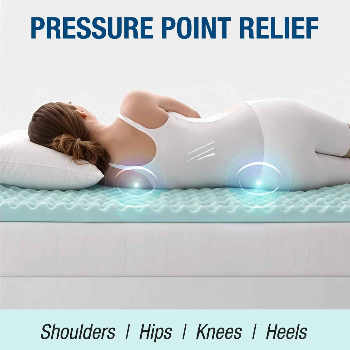 DMI Foam Mattress Topper, Egg Crate Foam Pad, Mattress Pad and Bed Topper for Support, Air Circulation, Pressure Relief and Weight Distribution, Twin Size Mattress, 33 x 72 x 2,Blue 🍁 All In One Marketplace Canada