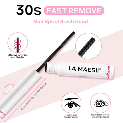 LA MAESII Lash Bond and Seal Waterproof Lash Remover Lash Cluster Glue for Eyelash Clusters DIY Lash Extension Kit at Home Pack 2 🍁 All In One Marketplace Canada