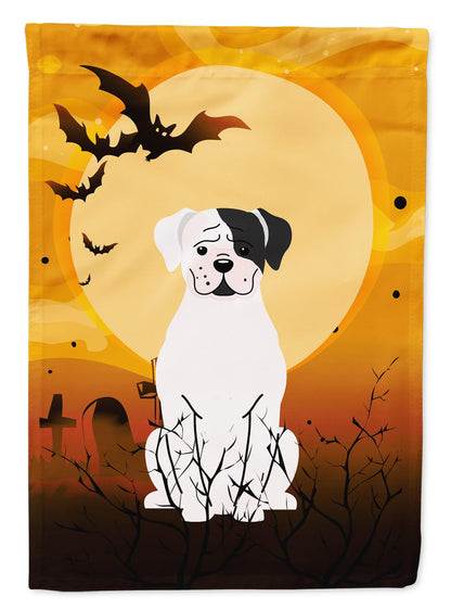 Caroline's Treasures BB4380GF Halloween White Boxer Cooper Flag Garden Size, Small, Multicolor