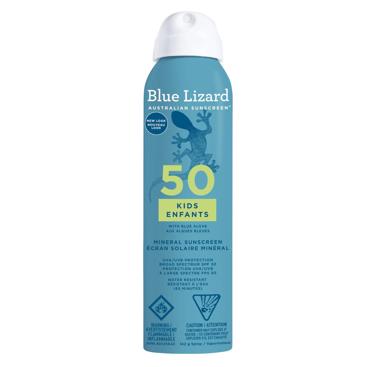 Blue Lizard Kids Mineral SPF 50 Sunscreen Spray, Broad-Spectrum UVA/UVB Protection, Water-Resistant, Zinc Oxide Formula, 142 g 🍁 All In One Marketplace Canada