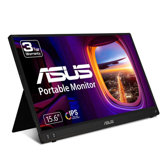 ASUS ZenScreen 15.6” 1080P Portable Monitor (MB16ACV) - Full HD, IPS, Eye Care, Flicker Free, Blue Light Filter, Kickstand, USB-C Power Delivery, for Laptop, PC, Phone, Console, Antibacterial Surface 🍁 All In One Marketplace Canada