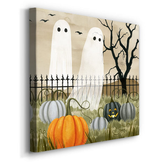 Renditions Gallery Modern Canvas Wall Art Pictures for Office Decorations Halloween Hunted Pumpkin Patch Premium Wall Hanging Wooden Artwork for Livingroom Kitchen Paintings - 24"X24" LT508
