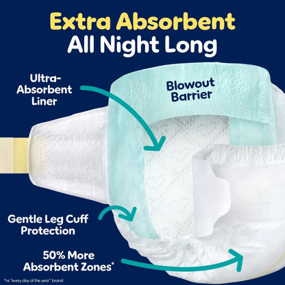 Pampers ZZZ Overnight Diapers, Size 4, Nighttime Protection Disposable Baby Diaper, 1 Pack (Count of 104), 🍁 All In One Marketplace Canada