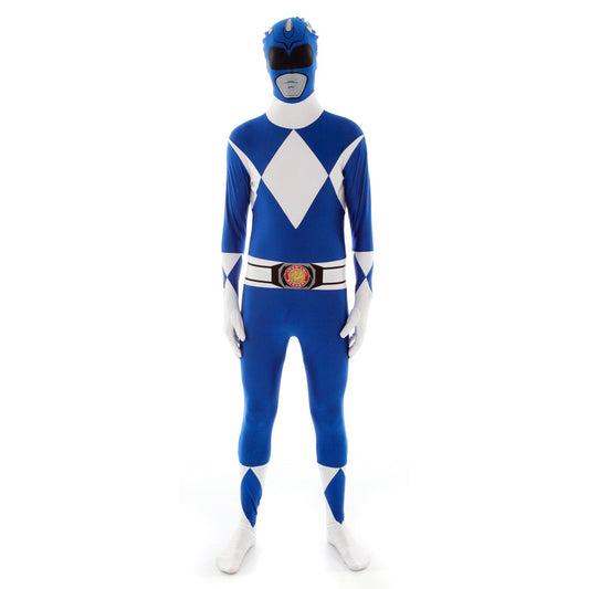 Morphsuits Blue Power Ranger Costume Adults, Halloween Costume Men, XL