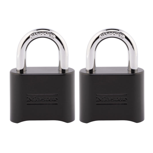 Master Lock Black Combination Padlock, Set Your Own Combo Lock, Weather Resistant Indoor and Outdoor Padlocks with Code for Gym Locker, Gate, Shed, 2 Pack, 178EC2 🍁 All In One Marketplace Canada